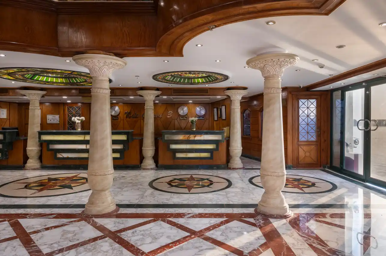 Lobby of the MS Nile Crown III Nile Cruise Nile cruise